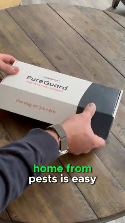a video unboxing of Lawbright's PureGuard product