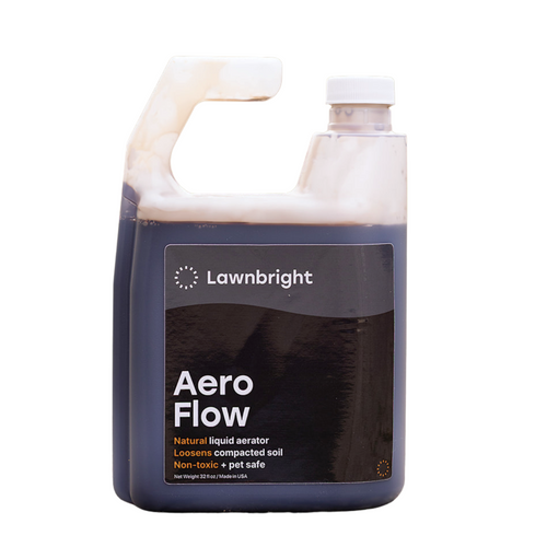 Lawnbright Aero Flow liquid aerator container on a white background